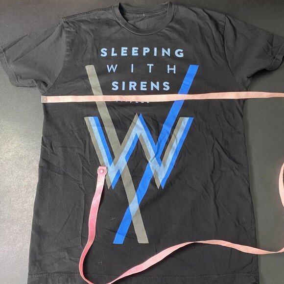 Sleeping With Sirens SWS Chest Approx. 18 1/4'' Feel T-Shirt Post-Hardcore Band - Picture 7 of 12